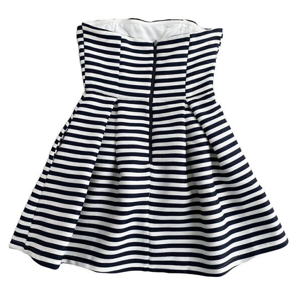 Sans Souci Nautical Stripe Strapless Dress Size Medium - Picture 2 of 9